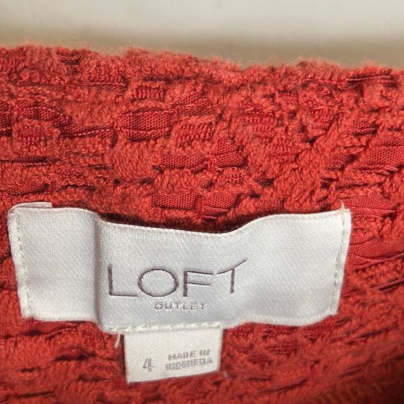 LOFT 4 Outlet Lace Overlay Dressy Shorts with Pockets Burnt Orange Short Shorts - Picture 7 of 12